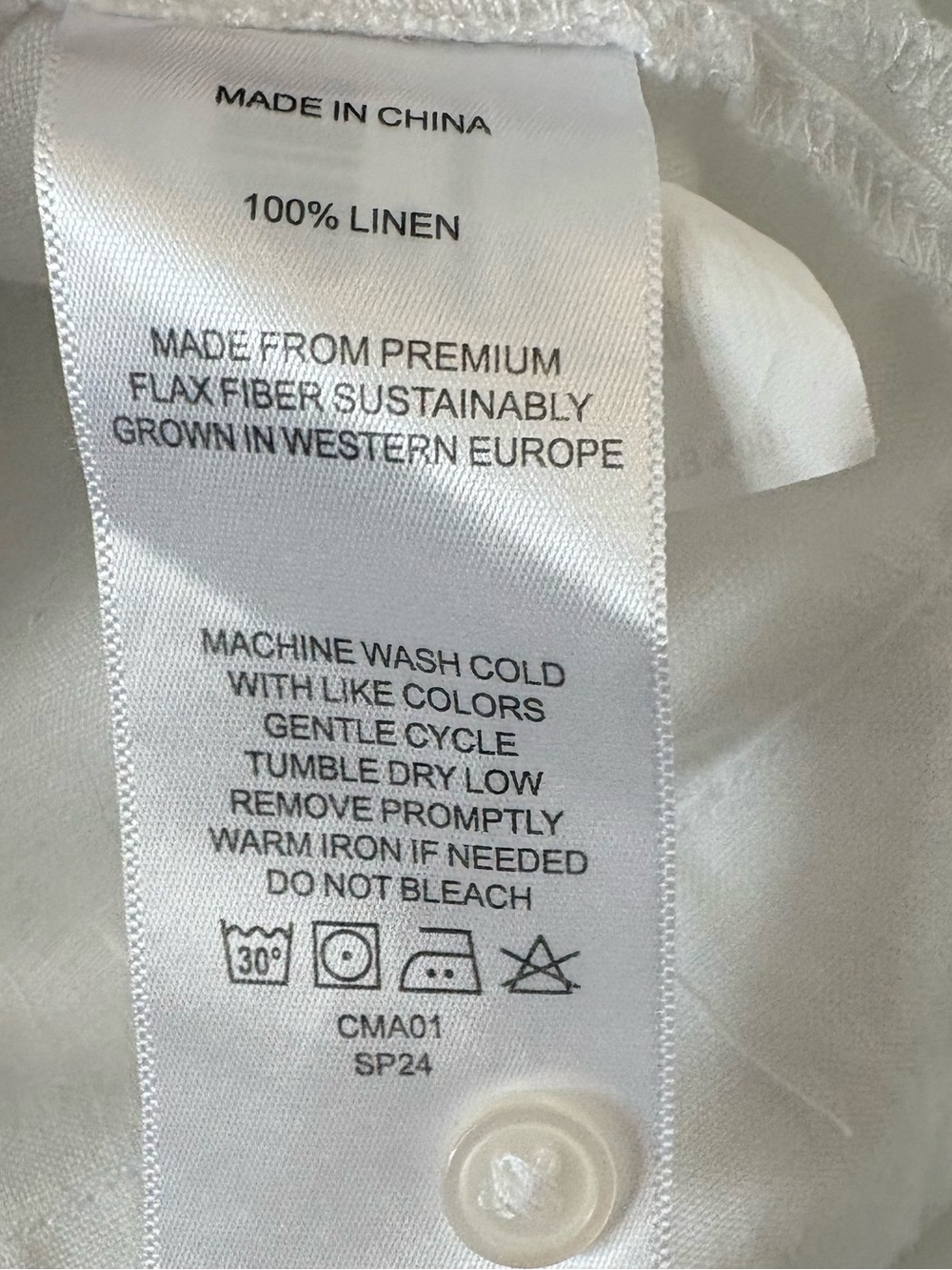 Quince White Linen Short-Sleeve Button-Up Shirt - Picture 7 of 9